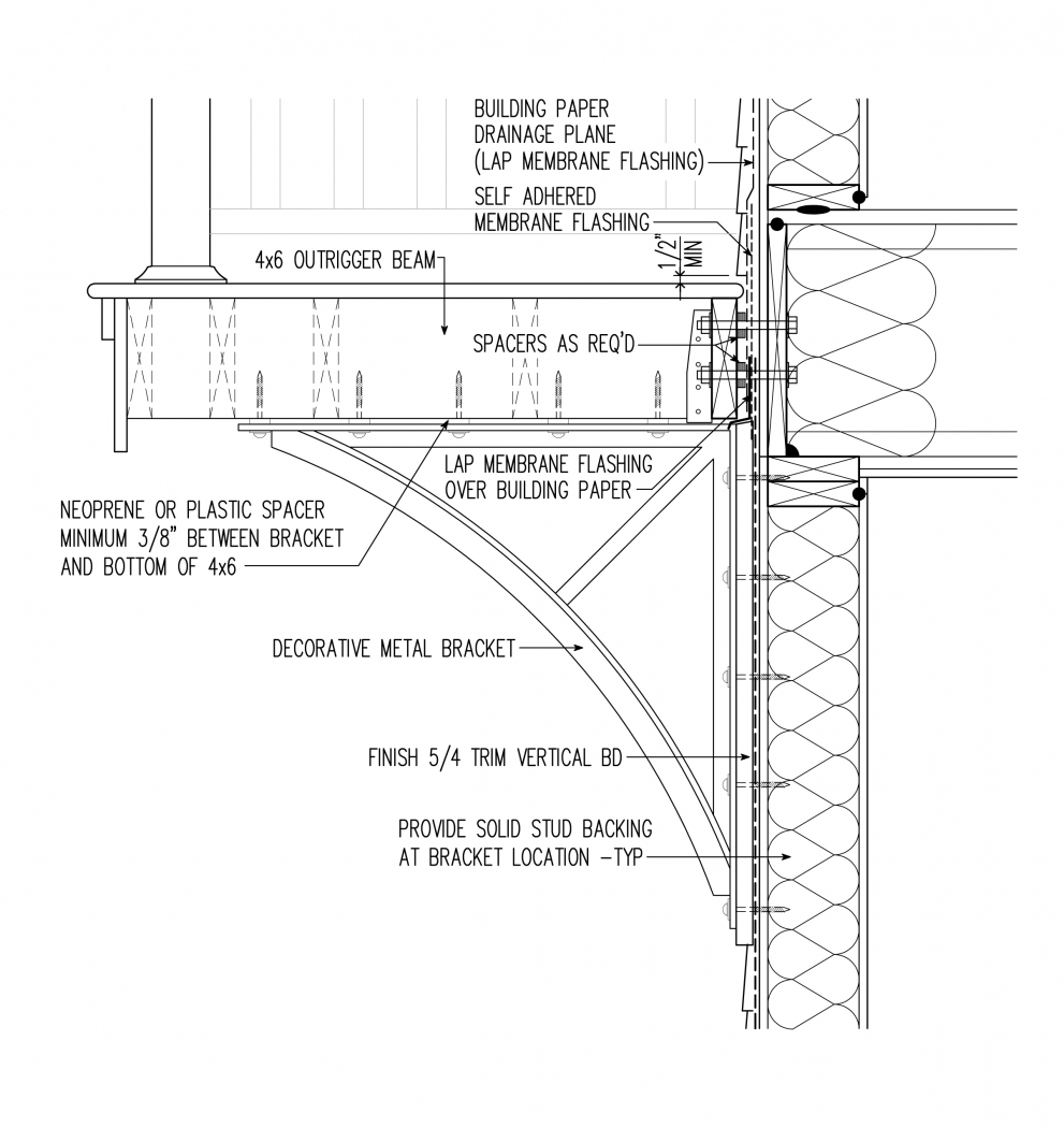 SecondFloor Balcony Supported by Brackets GreenBuildingAdvisor